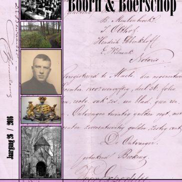 Boorn & Boerschop 2016-01: Inhoudsopgave